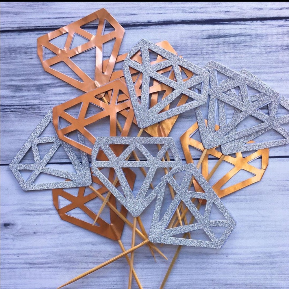 Diamond Cupcake toppers